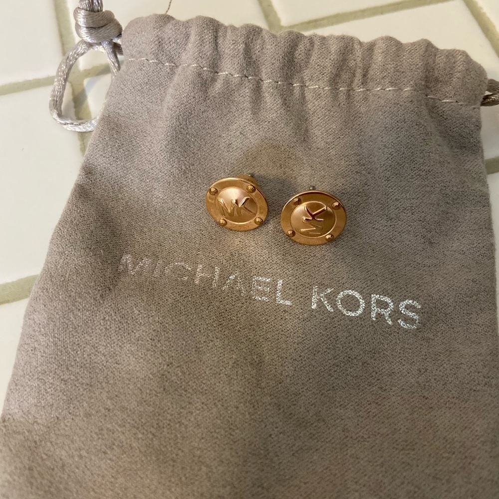 Michael Kors rose gold studs